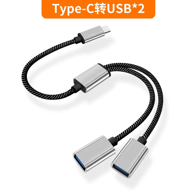 USB Type C Hub Extensions 4 Port USB Cable Splitter OTG High Speed Transfer Adapter Portable Converter For PC Laptop Macbook Pro
