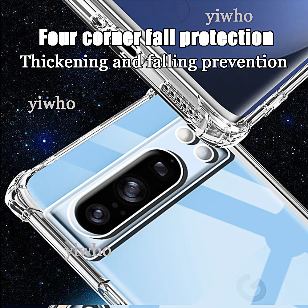 Shockproof Phone Case for Google 8 Pro 7a 6 7 Pro 6a Transparent Clear Silicone Soft TPU for Google Pixel 7 6 8 A Back Cover