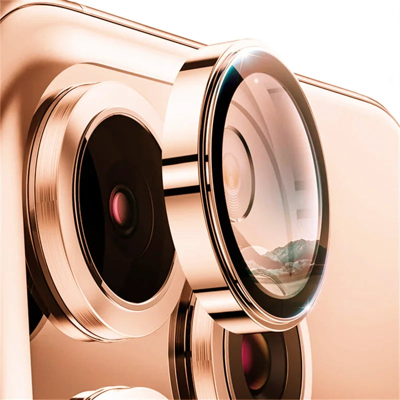 3D Metal Lens Protector Glass For iPhone 17 Pro 17Pro Max 17 Air Alloy Back Camera Ring Cover For iPhone 16 Pro 16 Pro Max Lens