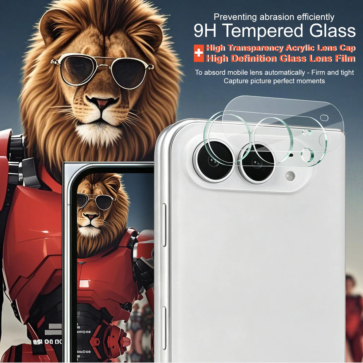 Camera Lens Glass For iPhone Duo Fold Protector Film Anti Fingerprint 9H Hardness HD Clear LS0003