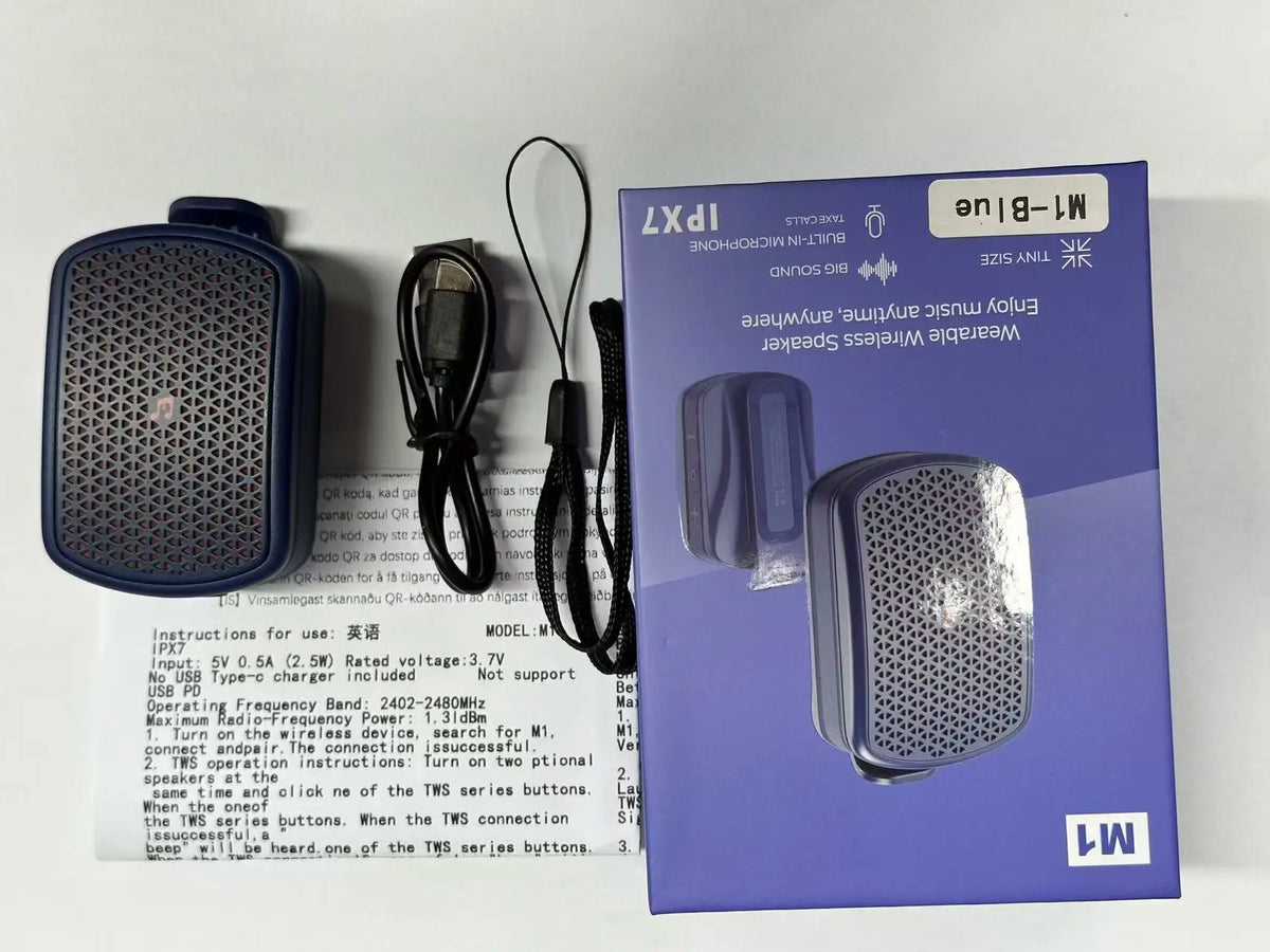 Portable Magnetic Clip Bluetooth Speaker Waterproof Wireless Outdoor Soundbox for Fitness Hiking Cycling Camping