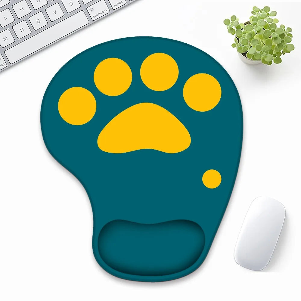 Cute Cat Paw Wrist Rest Mouse Pad Silicone Ergonomic Hand Support Mouse Mat Non Slip Comfortable Gaming Mousepad