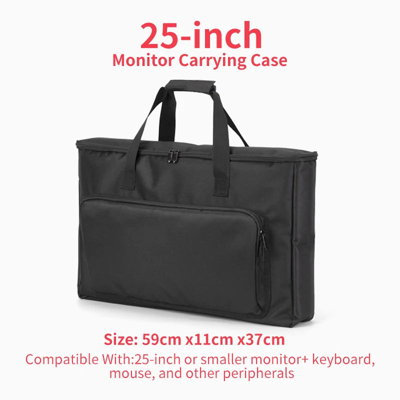 24/25/27/32 Inch Monitor Carrying Bag with Cushioning Foam Shockproof Full Protection Traveling Portable Computer Screen Case