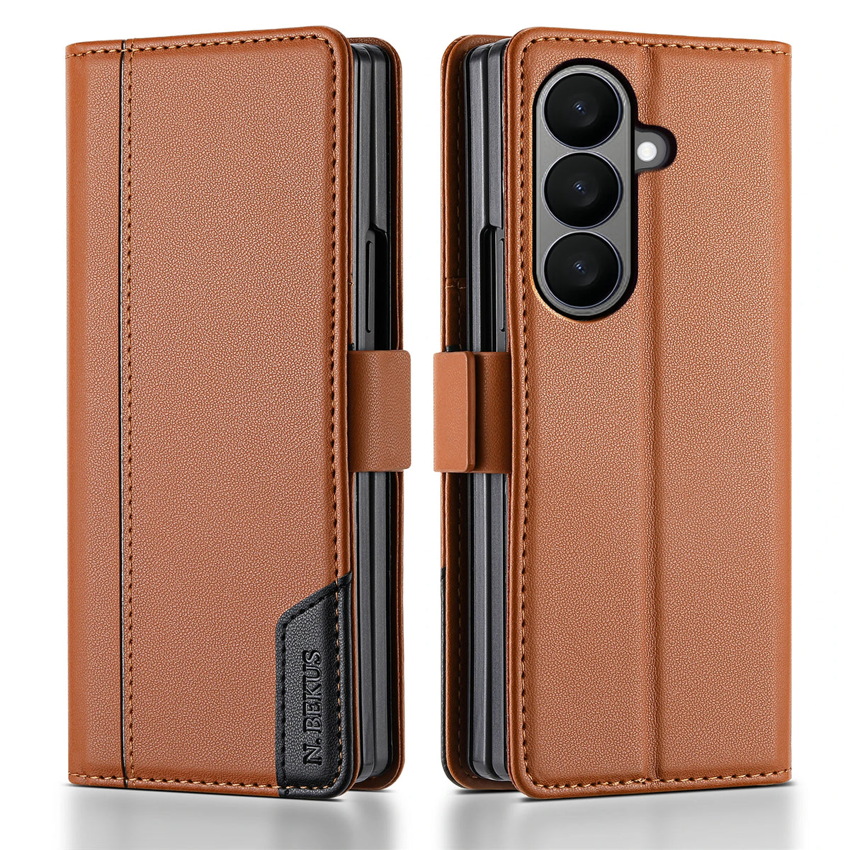 Luxury Leather Wallet Cover for Samsung Galaxy Z Fold 7 5G 2025 Flip Case Magnetic Book Business ZFold 3 4 5 6 Fold7 RFID Cover