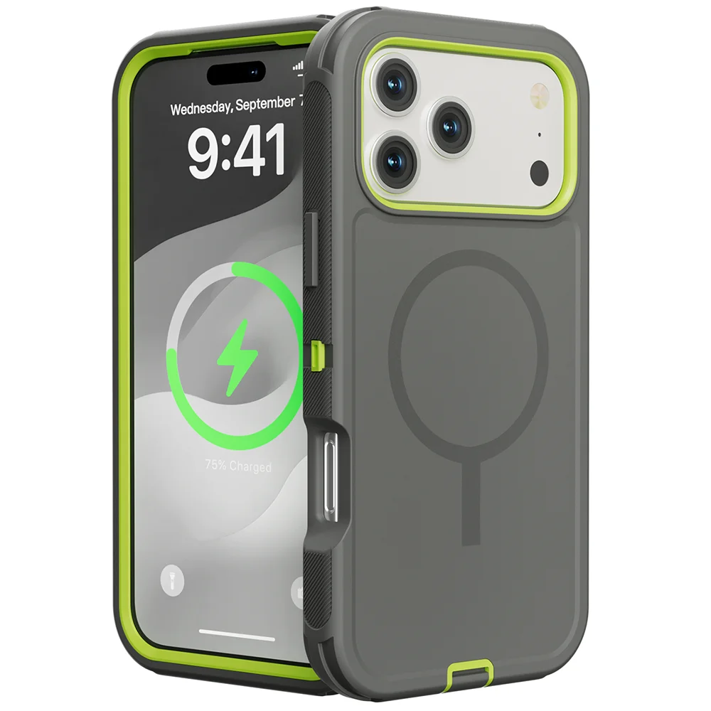 Rugged Armor OTT Defender Box Magnetic Phone Case For iPhone 18 Pro Max 17 Air 16 15 14 13 For Magsafe Shockproof Protect Cover