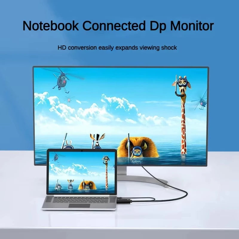 4K@60Hz 2K@120Hz HDMI-Compatible to DisplayPort Cable HDMI-Compatible Source To DP Display Monitor Cable for PC Laptop PS5 Xbox