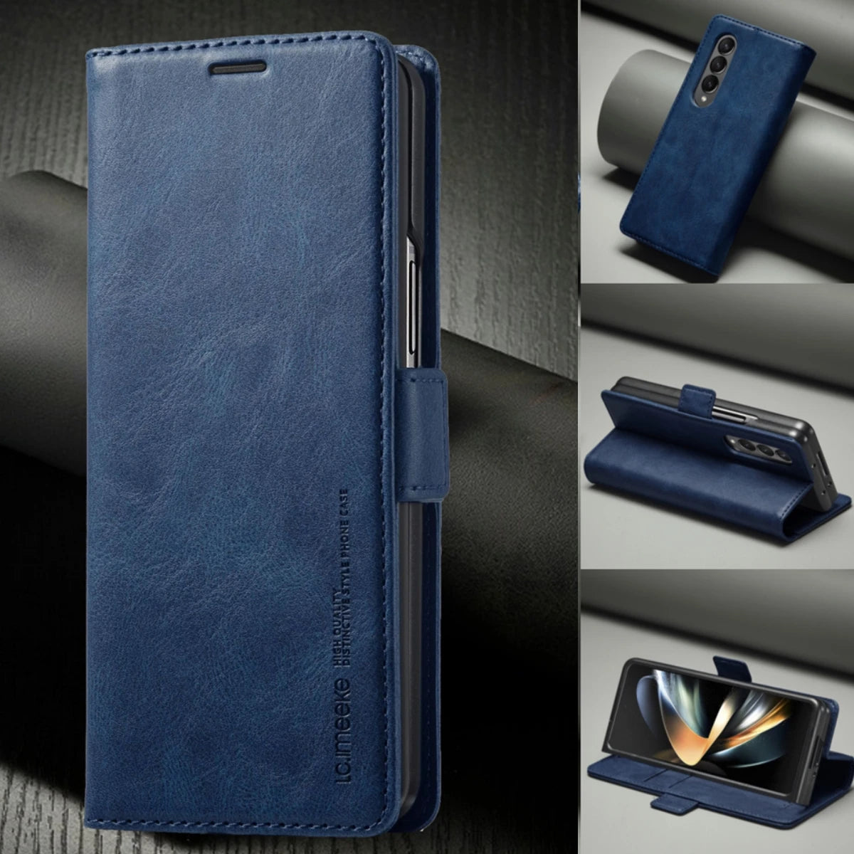 Business Leather Case For Samsung Galaxy Z Fold 8 Ultra 7 6 5 4 3 Z Fold7 Magnetic Flip Protective Card Solt Wallet Phone Cover