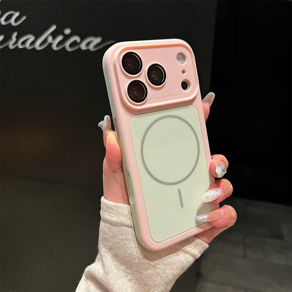 For iPhone 17 16 15 14 13 12 Pro Max Case Luxury Tough Cover For iPhone 16 15 14 Plus Magsafe Magnetic Phone Case