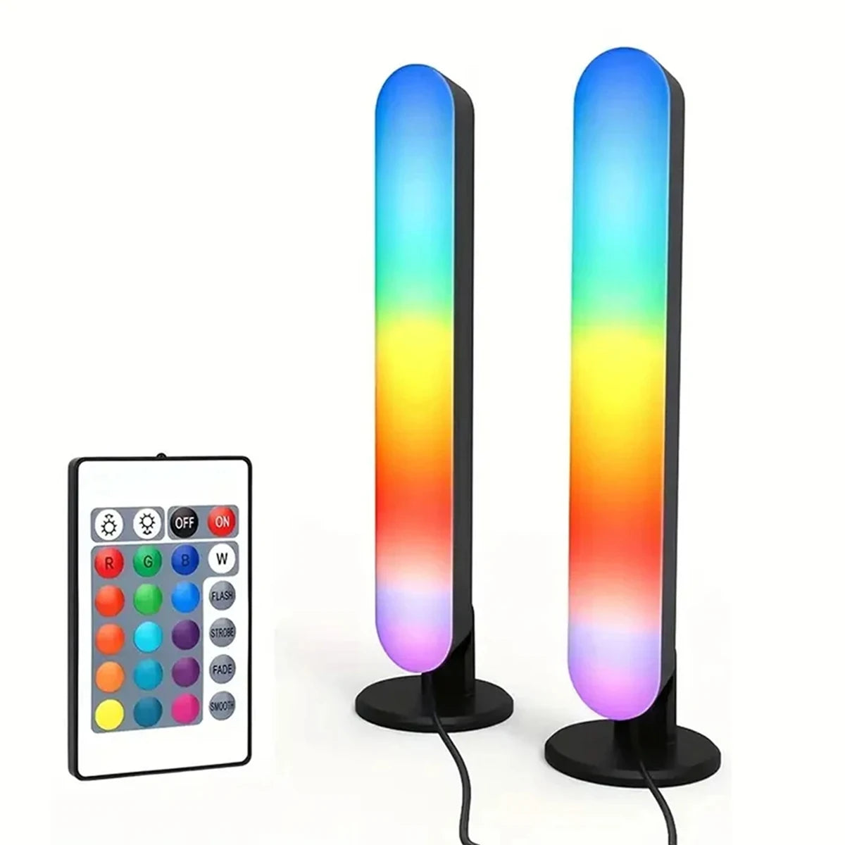 RGB Smart LED Strip Night Light Remote Control For Room Gaming TV And Party Decoration Sync With Music Desk Table Lights Lamp