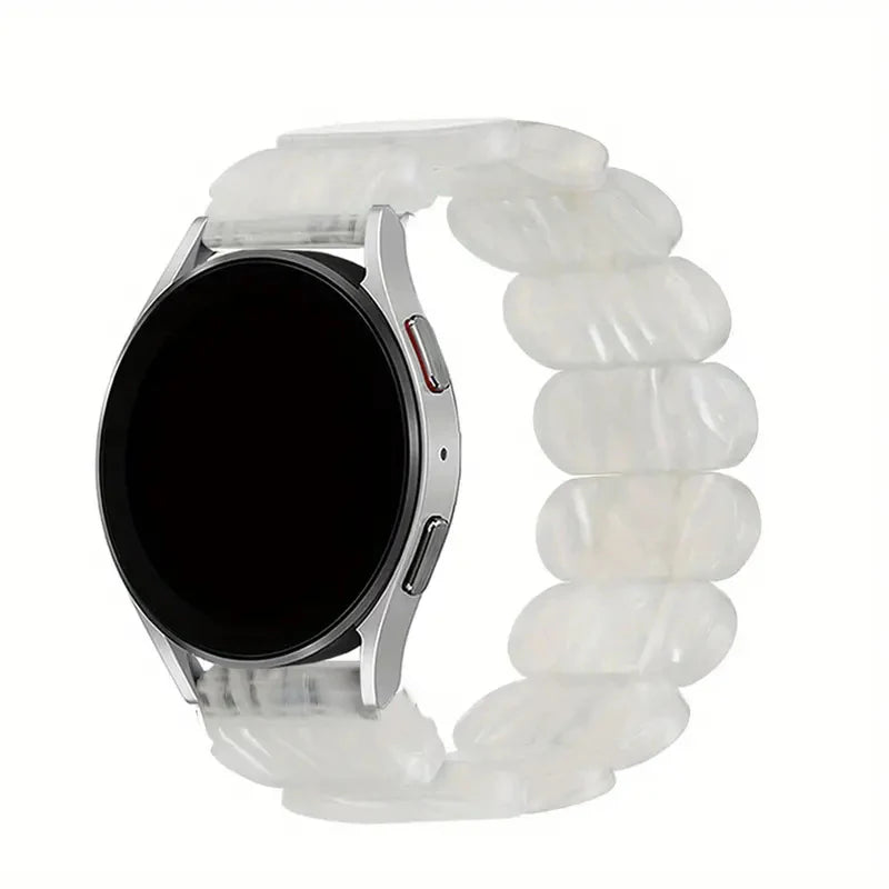 20mm/22mm Resin Strap for Samsung Galaxy watch 4/5/6/7 40mm 44mm Active 2/Gear s3 Elastic ring bracelet for Huawei GT 2/2e/pro