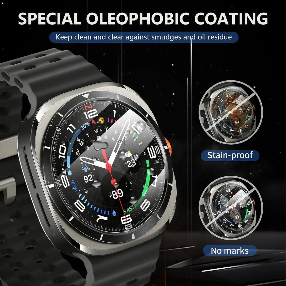 Tempered Glass For Samsung Galaxy Watch Ultra 2 47mm Accessories HD Clear Film galaxy watch 9/8/8 classic 44/40 Screen Protector