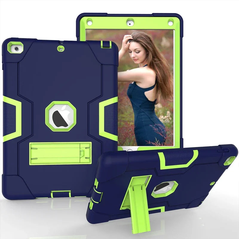 Armor Stand Shockproof Kids Tablet Case for IPad Air 10.2 10.5 11 12.9 Inch 2021 I Pad Pro 9.7 Mini 6 5 4 3 2 7th 8th 9th Cover