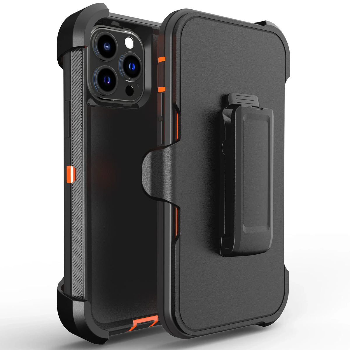 Luxury OTT Armor BOX Phone Case for IPhone 17 Air 16 15 14 Plus 13 12 Pro Max Soft Bumpers with Belt Clamp Protective Hard Cover