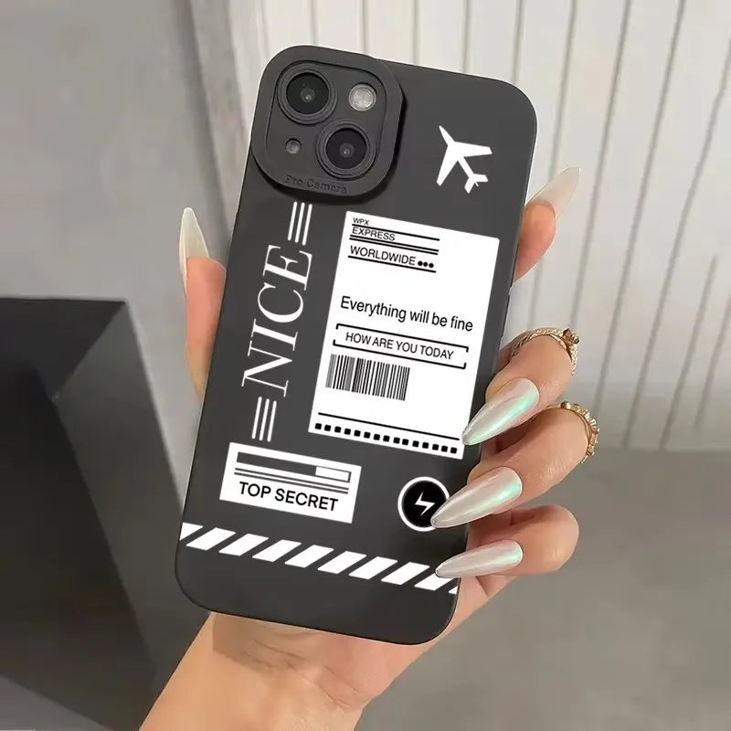 Travel-nspired Airplane Route Desian Phone Case For iPhone 17 15 14 13 12 11 16 Pro Max Air 16E 7 8 Plus X XR XS SE2 Soft Cover
