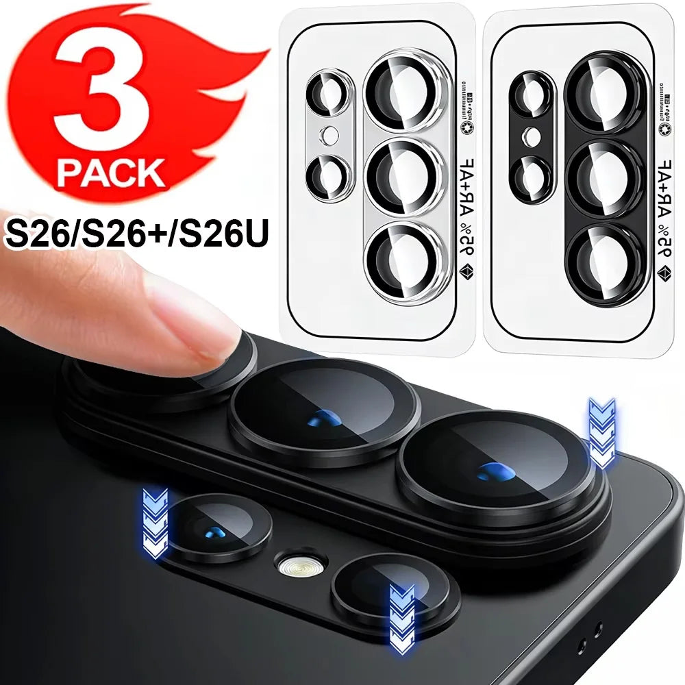 1-3PCS Metal Camera Lens Protector Glass Full Coverage for Samsung Galaxy S26 Ultra S25 S24 S23 Ultra Anti-Scratch Accessory