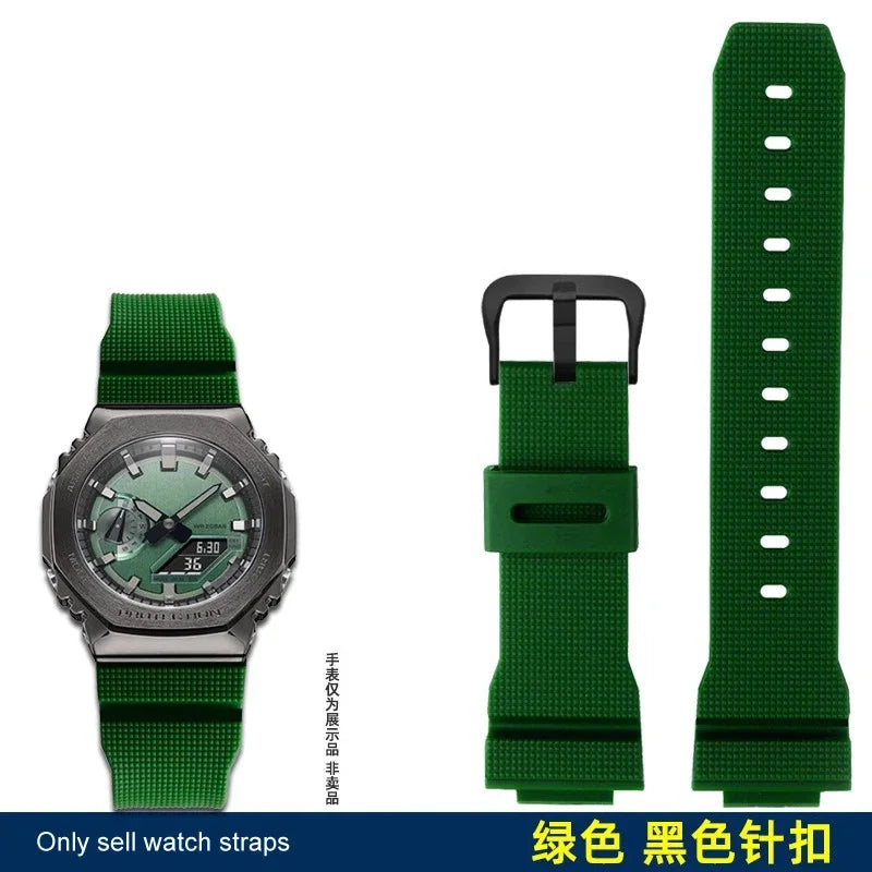 High quality rubber strap For Casio G-Shock GM2100 GA2100 DW5600GM GA 2100 DW6900 silicone waterproof strap 16mm bracelet