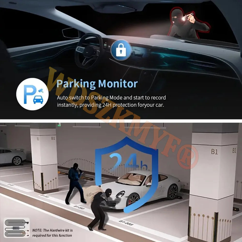 New WIFI 4Channel 360 Degree Car Dvr 1080P Video Recorder WiFi APP Dashcam 24h Parking Monitor Rear View Camera Car Recorder