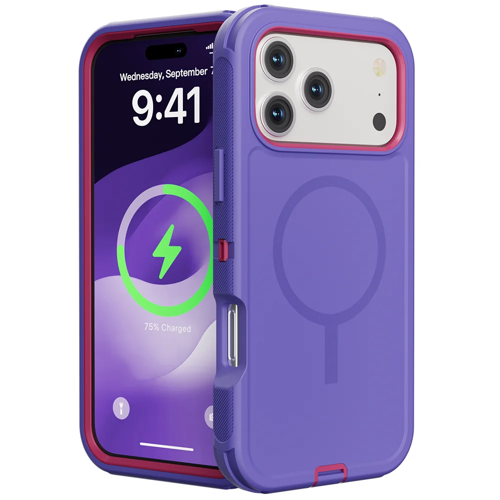 Rugged Armor OTT Defender Box Magnetic Phone Case For iPhone 18 Pro Max 17 Air 16 15 14 13 For Magsafe Shockproof Protect Cover