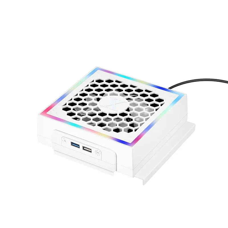 Cooling Fan Cooler For Xbox Series S Console with 2 USB Ports RGB Light 7 Lighting Modes Gaming Accessories for Xbox Series S