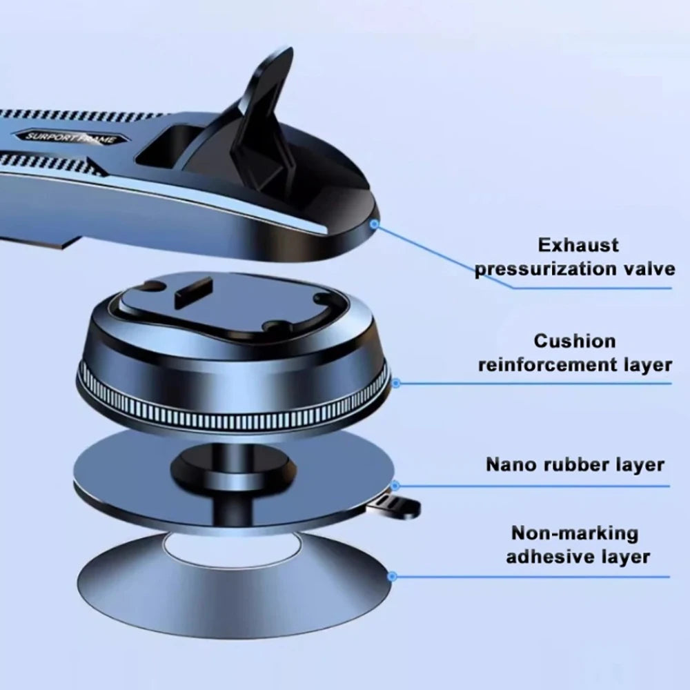 Universal Car Phone Holder Dashboard Mount 360° Rotatable Gravity Phone Holder With Extension Rod Bracket GPS Support For Phone