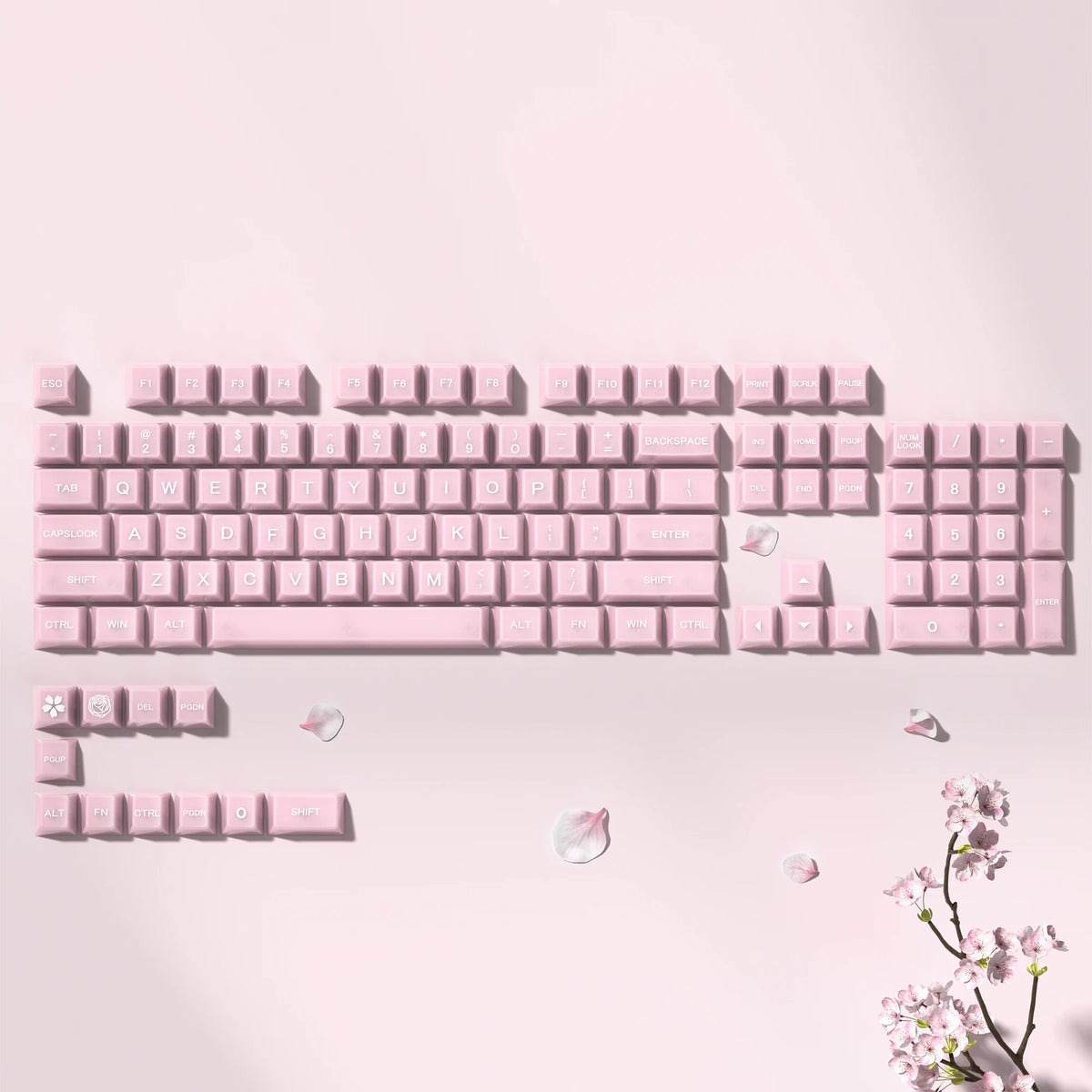 115 Keys Grey Fog Transparent Clear Keycaps Crystal PC Keycap RGB Shine Through Key Cap MDA Profile for MX Switch Keyboard