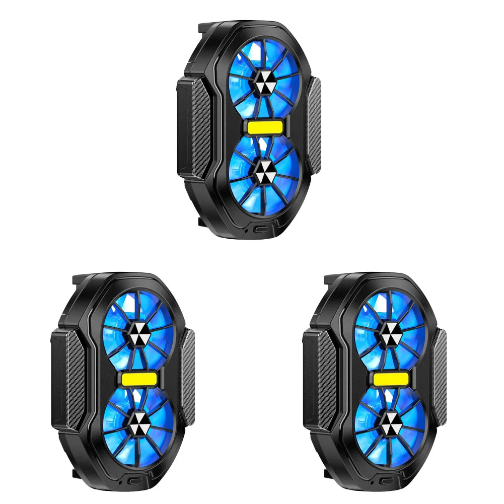 FS01 Dual Fan Rechargeable Mobile Phone Cooler Stronger Cooling Air Phone Radiator Mini Back Clip USB Radiator for Android IOS