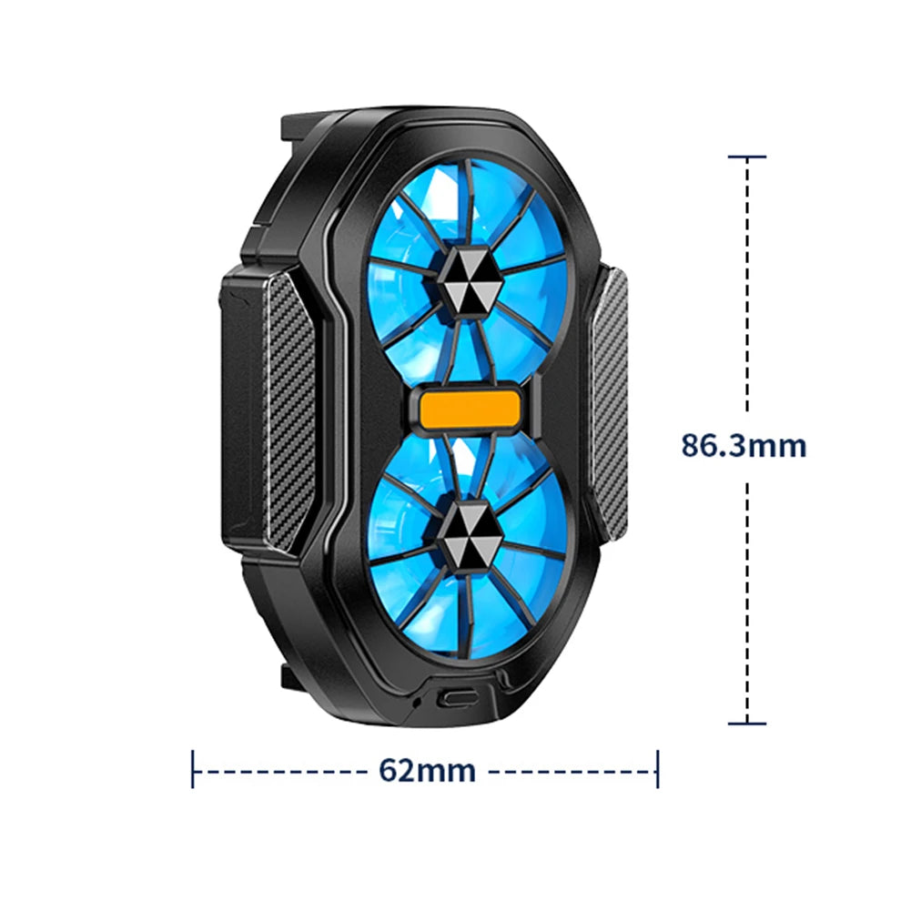 FS01 Dual Fan Rechargeable Mobile Phone Cooler Stronger Cooling Air Phone Radiator Mini Back Clip USB Radiator for Android IOS