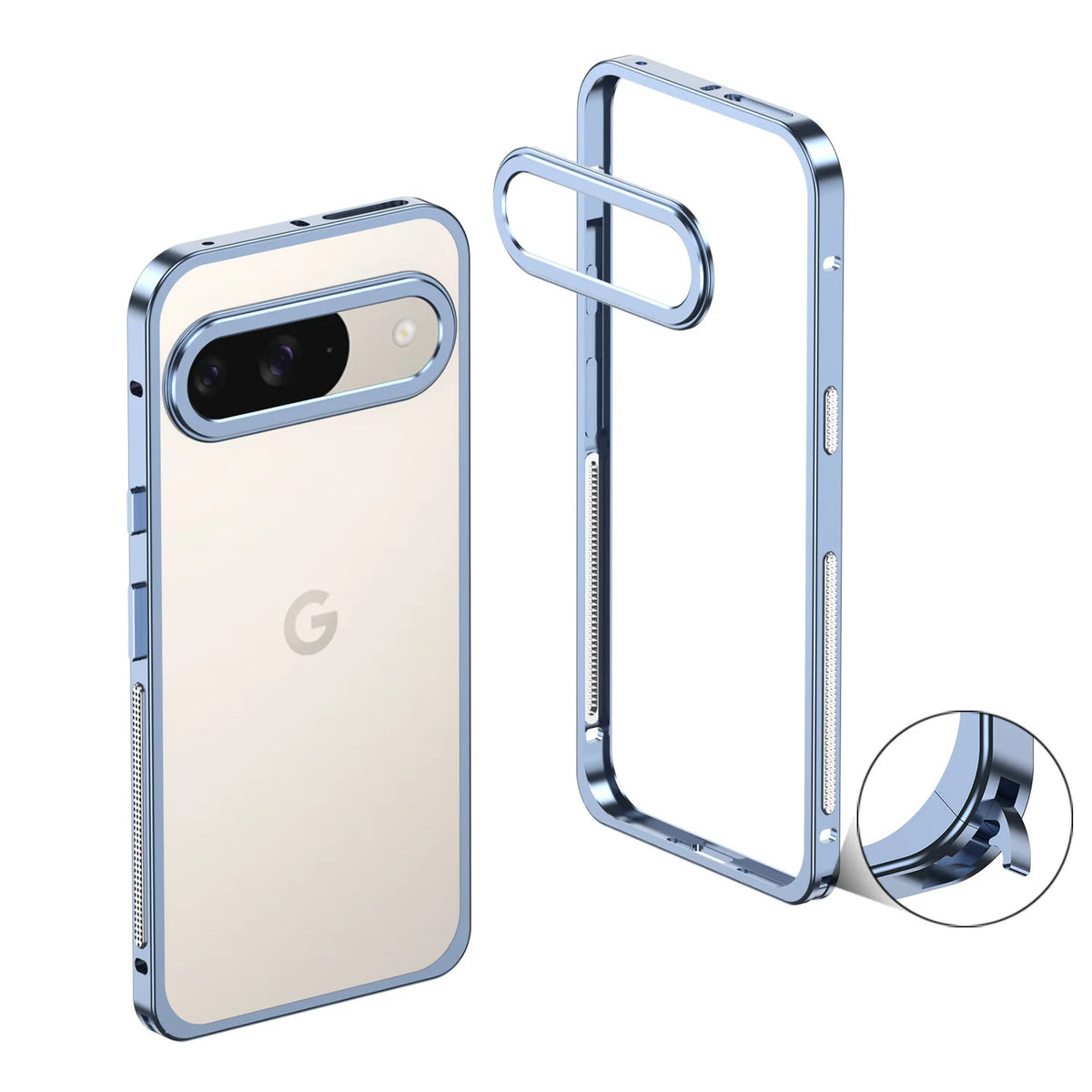 Aluminium Frame Metal Bumper Hard Case for Google Pixel 10 9 8 7 Pro Pixel 9 Pro XL Pixel 10Pro XL IPones Soft Inner Phone Cover