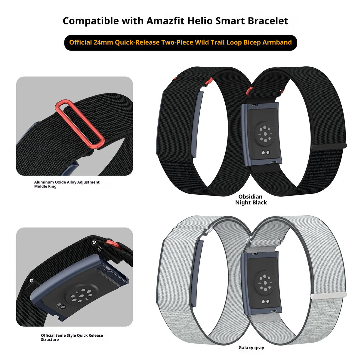 Nylon Woven Watch Band for Amazfit Helio Strap Sport Adjustable Wristband for Amazfit Helio Sport Gym Band Accessories Bracelet