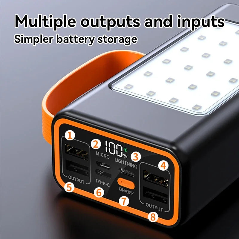 Lenovo 50000mAh Large Capacity Power Bank 30000mAh Portable USB C Fast Charging External Spare Battery For IPhone Huawei Samsung