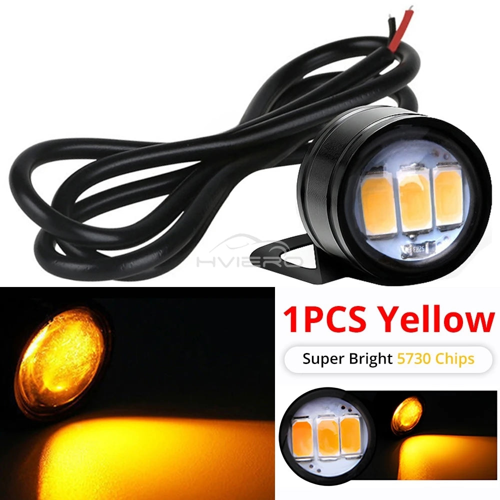 1X Car Eagle Eye Mirror Light DRL Backup Bulb Auto Motor Led Turn Signal Reverse Parking Brake Trunk Lamping Daylight Waterproof