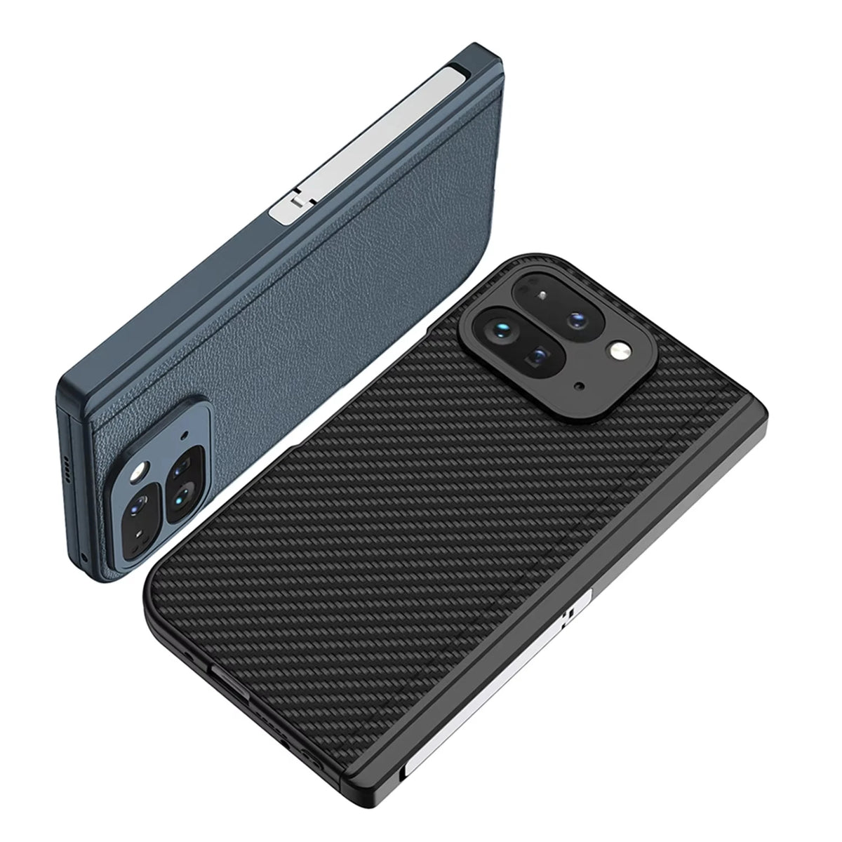Magnetic Hinge Stand Case For Google Pixel 9 Pro Fold Plain Leather Screen Glass Protective Hard Cover For Pixel 9 Pro Fold Case