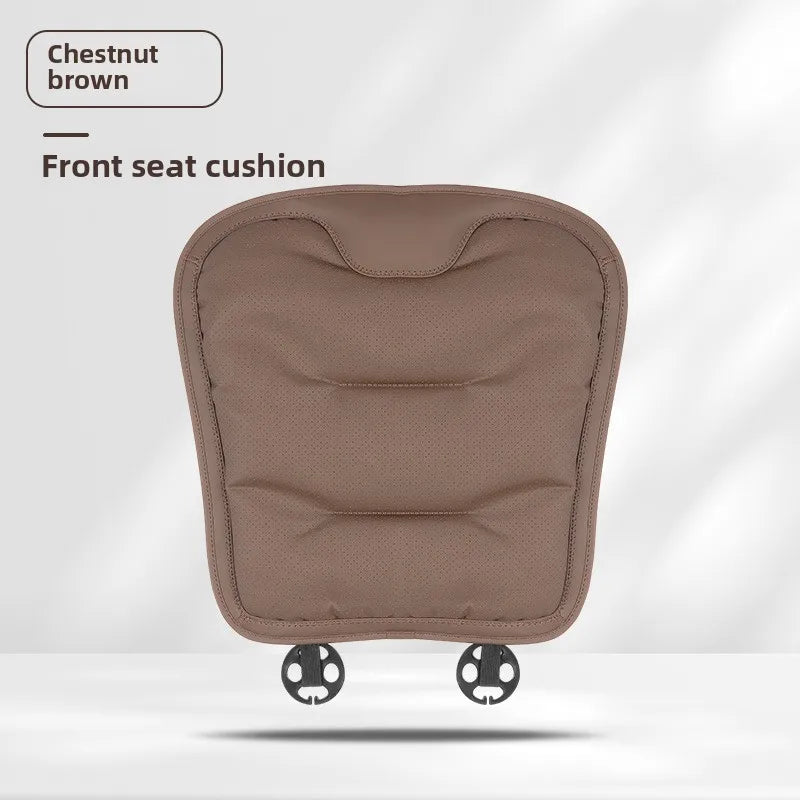 Universal Perforated Nappa Leather Car Seat Cover Luxury Sedan SUV Breathable Comfortable Cloud Cotton Cushions Car Seat Cover