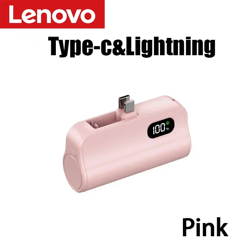 Lenovo Mini Capsule 50000mAh High Capacity Power Bank Portable Wireless Fast Charging External Battery For iPhone Huawei Samsung