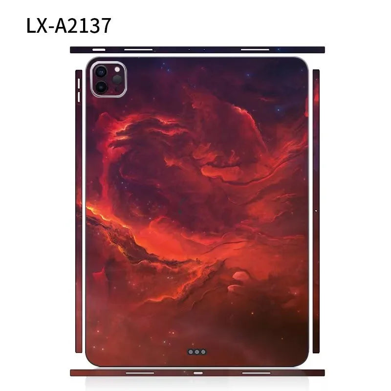 For iPad Pro 2022 2021 12.9 11 Cases Films Back Film Covers Cartoon Decal Skin Protector Sticker for iPad Mini6