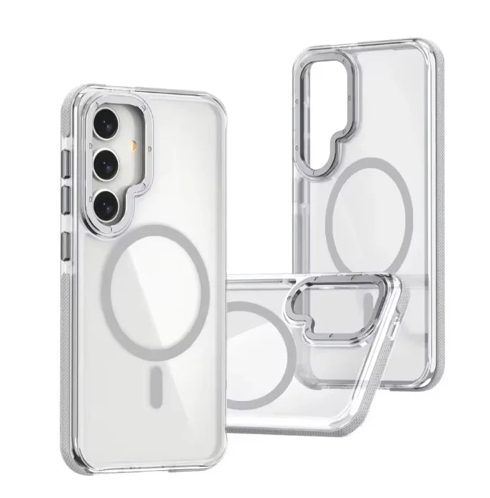 Magnetic Clear Case for Samsung Galaxy A57 A37 A56 A55 A54 A53 A36 A35 A26 A16 A17 A07 A06 4G 5G Metal Lens For MagSafe Cover