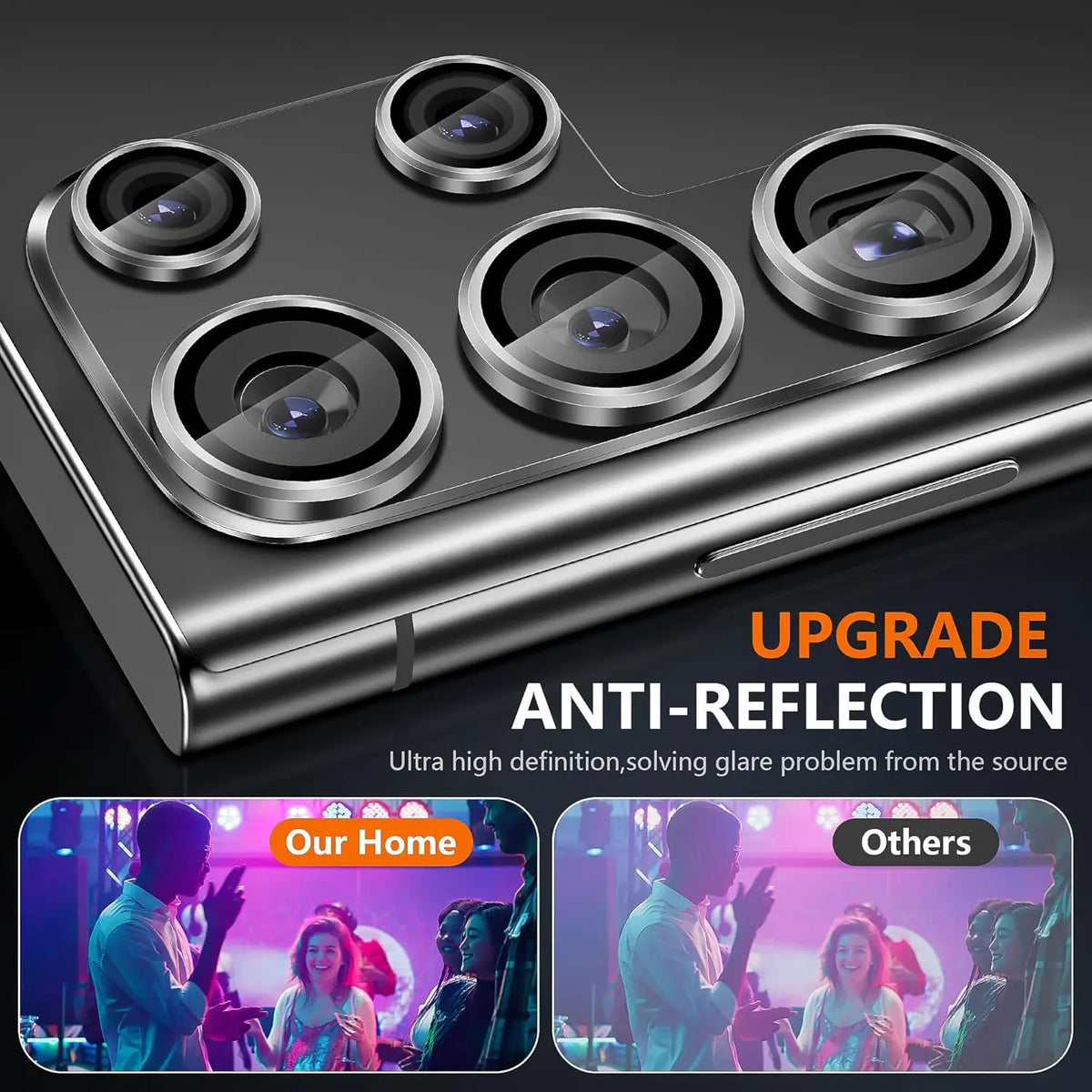 Metal Ring Glass Camera Lens Protector for Samsung Galaxy S26 S25 Ultra S24 S23 Plus S26Ultra S26Plus S26+ Camera Screen Cover