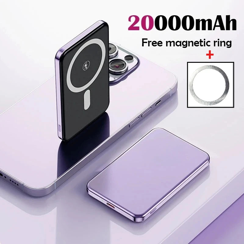 Taepiaai Magnetic Wireless Power Bank 20000mAh Ultra Thin Portable CCC Certified Super Fast Charging Pack for MagSafe for Iphone