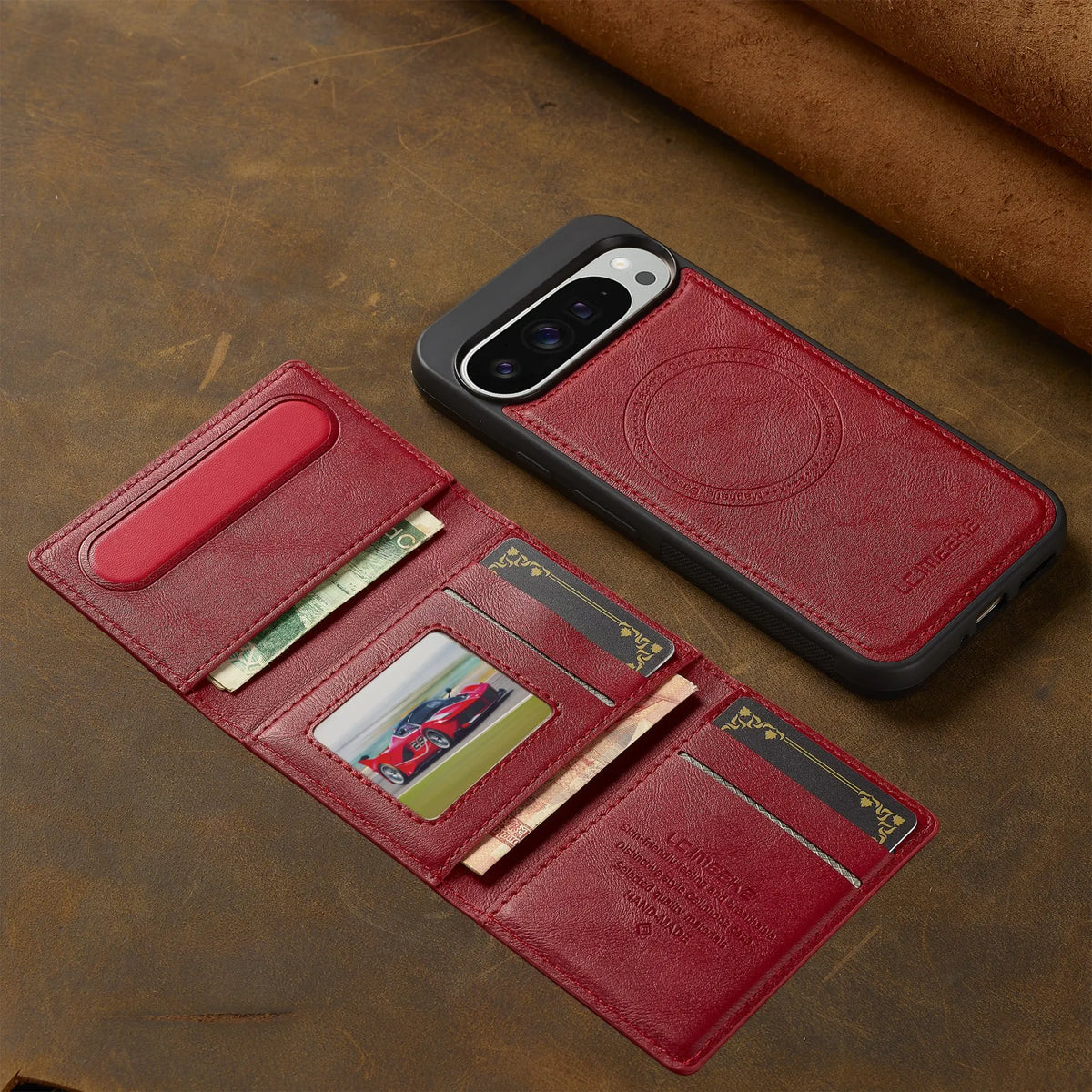Card holder Phone Case For Google pixel 10 9 8 7 pro XL 8A 9A cover Luxury For Magesafe Magnetic Leather funda wallet cases