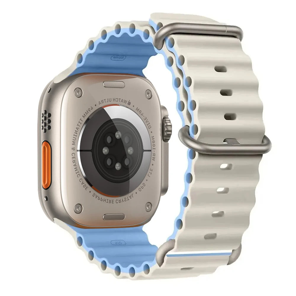 Ocean Band for Apple watch Ultra 3 Series 11 10 9 7 8 6 SE 49mm 45mm 46mm 42mm 44mm 40 41 Silicone bracelet correa iWatch Strap