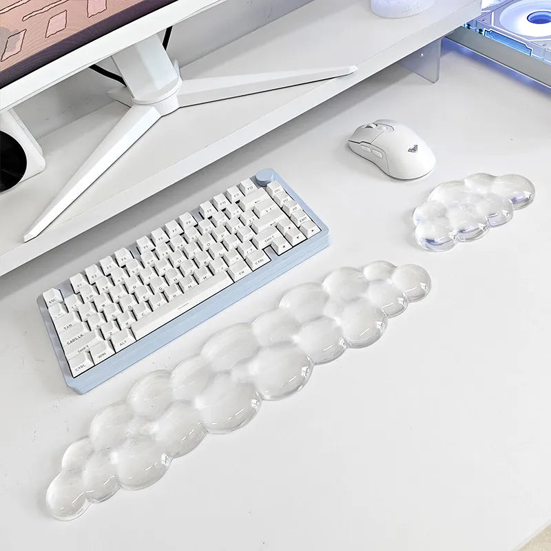 Cloud Keyboard and Mouse Wrist Rest Cute Wrist Support and Arm Support Keyboard Rest for Keyboard and Mouse Typing Pain Relief