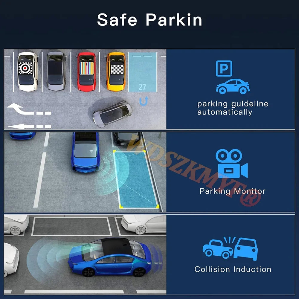 New 5Channel 360 Degree Car Dvr 1080P Video Recorder WiFi APP Dashcam 24h Parking Monitor Rear View Camera Car Recorder