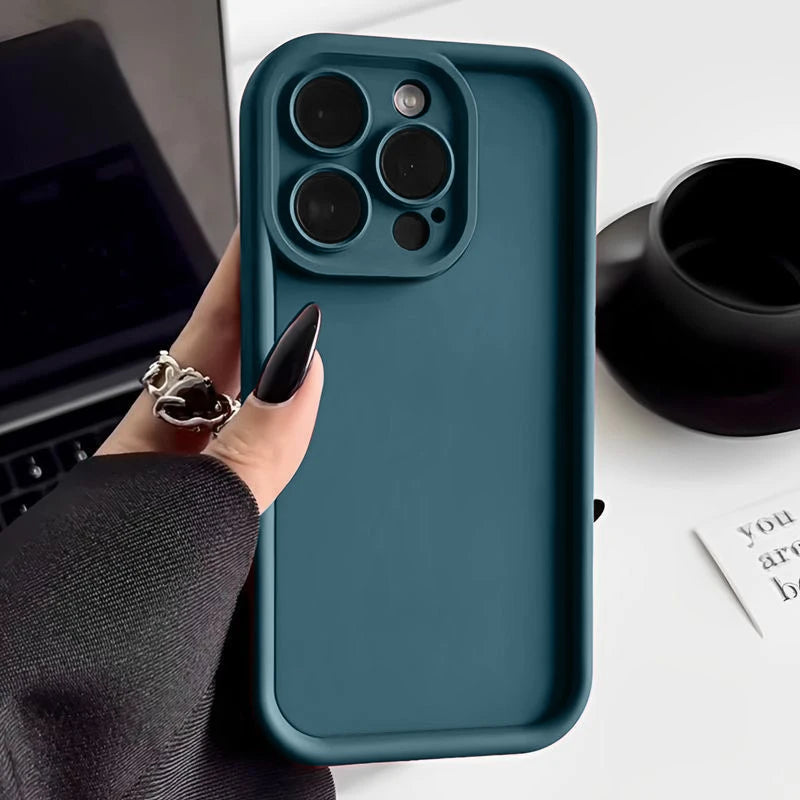 Candy Color Soft TPU Case For iPhone 17 17e 16 14 15 Pro Plus 13 12 11 Pro Max 16e Shockproof Silicone Phone Cover Fundas
