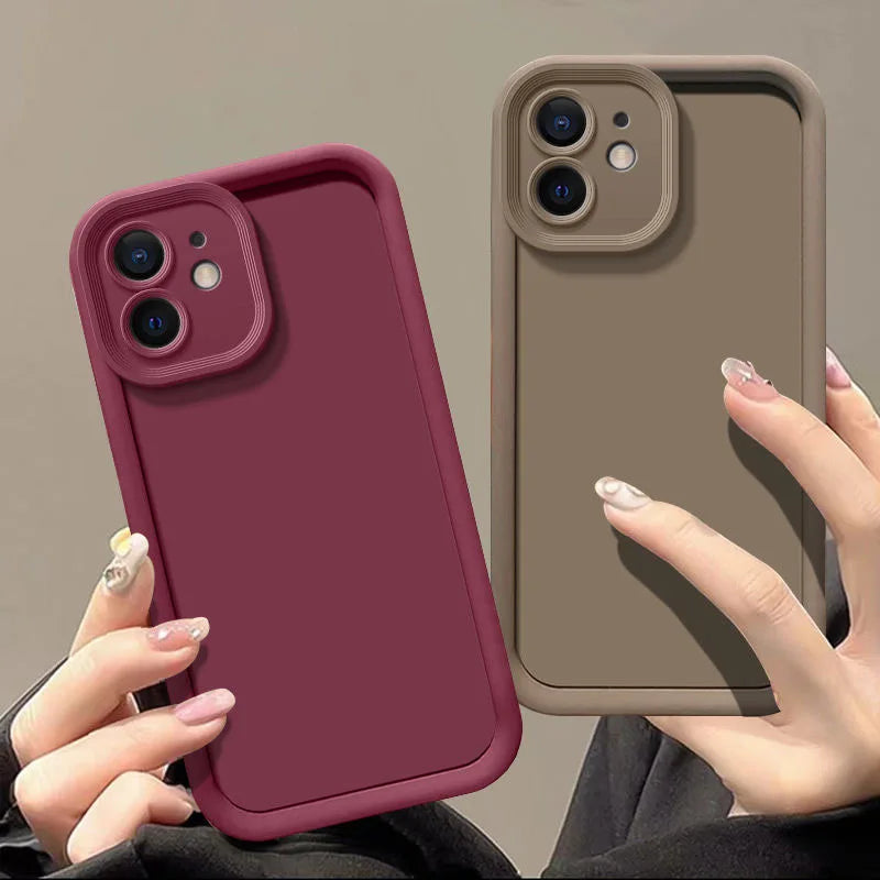 Candy Color Soft TPU Case For iPhone 17 17e 16 14 15 Pro Plus 13 12 11 Pro Max 16e Shockproof Silicone Phone Cover Fundas