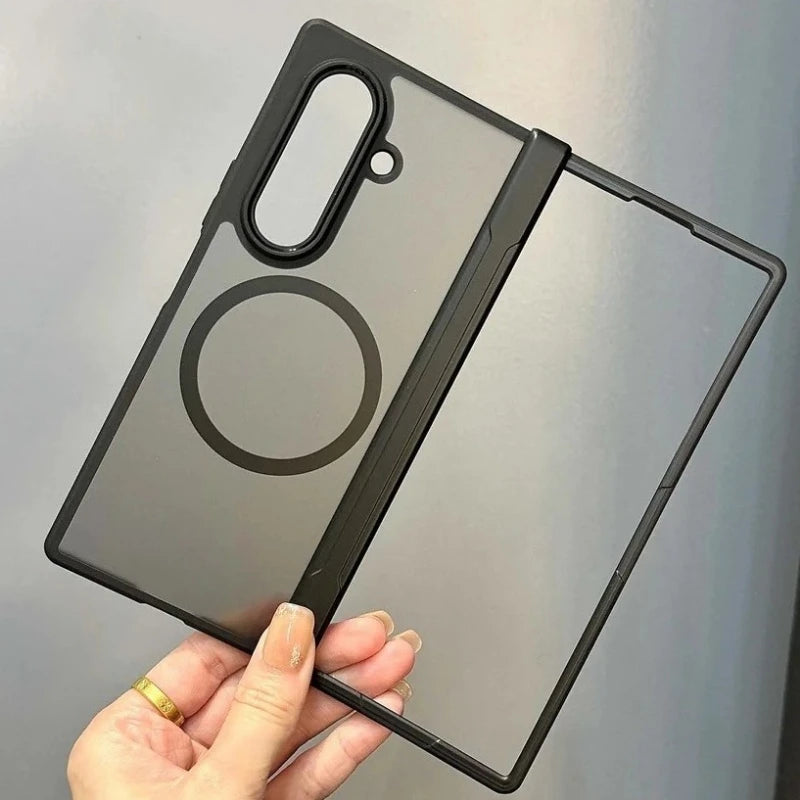 For Samsung Galaxy Z Fold 7 6 5 4 8 Magsafe Case Slim Matte Transparent Hinge Folding Shockproof Magnetic Wireless Charge Cover