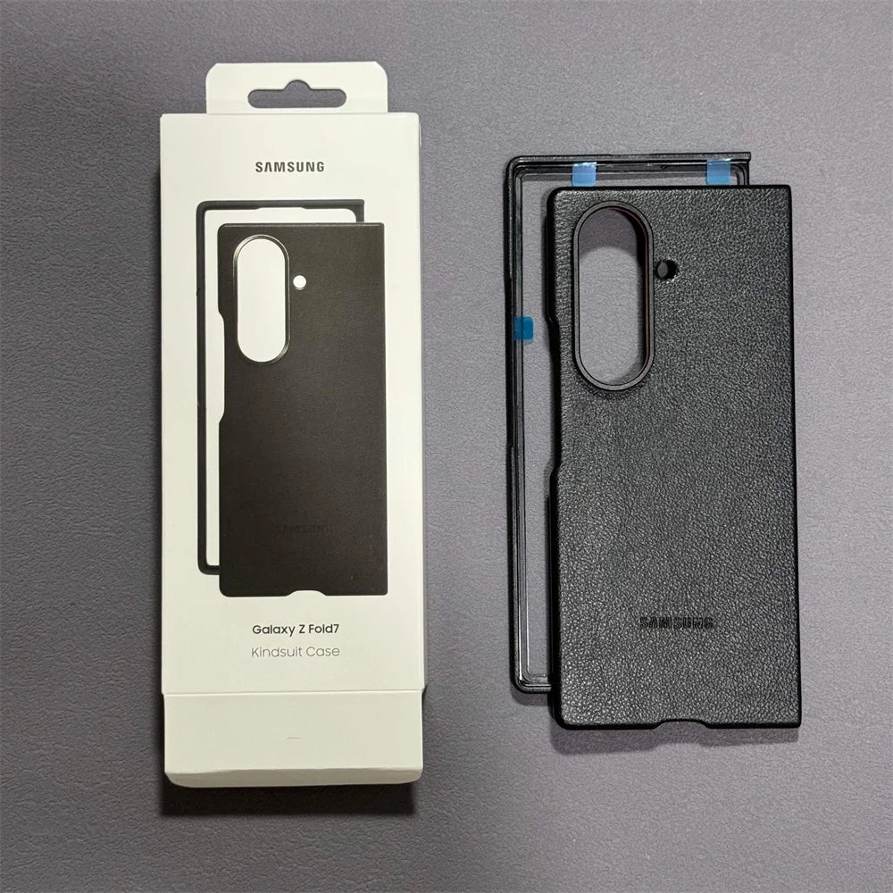 Original Leather Case For Samsung Z Fold 7 5G Slim Shockproof Back Cover Bumper For Galaxy Z Fold 7 6 Leather Mobile Phone Shell