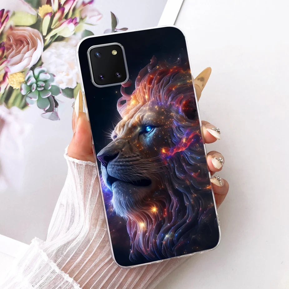 For Samsung Galaxy Note 10 Lite Case SM-N770F Luxury Flowers Painted Cover Soft Silicone Case For Samsung S10 Lite SM-G770F Bags