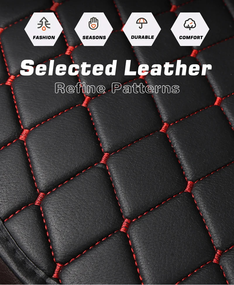 Karcle PU Leather Car Seat Covers Full Set Anti Slip Car Seat Cushion Rear Seat Protector Universal Waterproof Car Seat Pad