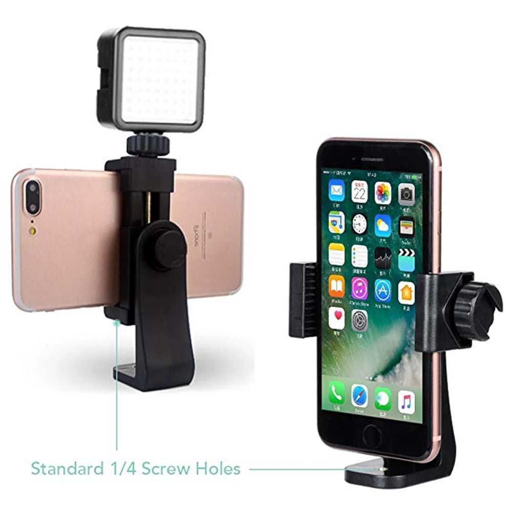 Universal 360° Rotation Tripod Smartphone Clip With 1/4 Screw Cellphone Stand Desk Tripod Mount Adapter For iPhone Xiaomi Huawei