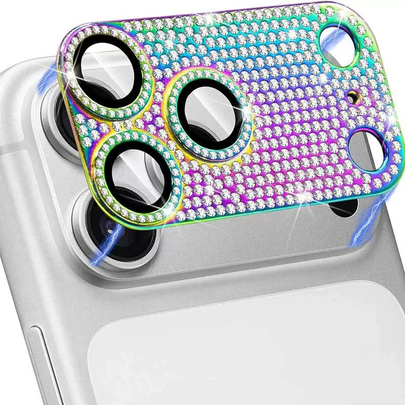 Luxury Bling Diamond Metal Camera Lens Protector for IPhone 17 Air 16 15 14 13 Pro Max Plus Ziai 16Pro 17Pro Glass Full Cover